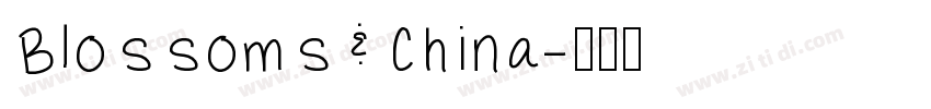 Blossoms China字体转换
